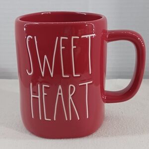 Rae Dunn Artisan Collection by Magenta "Sweet Heart" red ceramic mug.